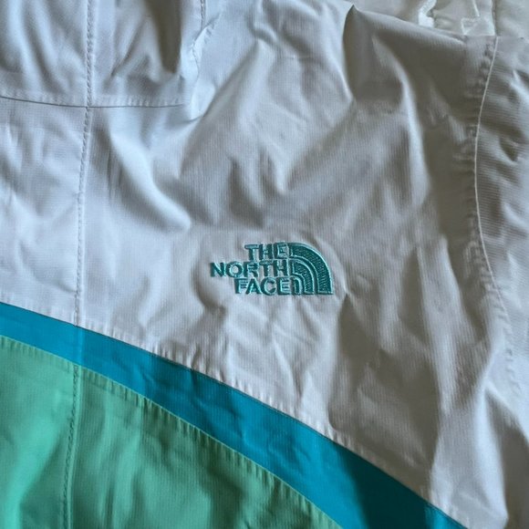 Girl's THE NORTH FACE Mint Green/Blue HYVENT Jacket Windbreaker Sz Large 14/16 - Picture 2 of 13